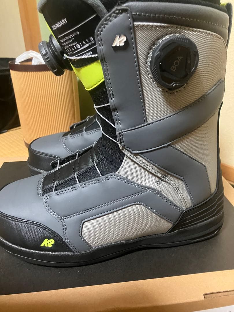 K2 スノーボードブーツ ボアシステム グレー/イエロー