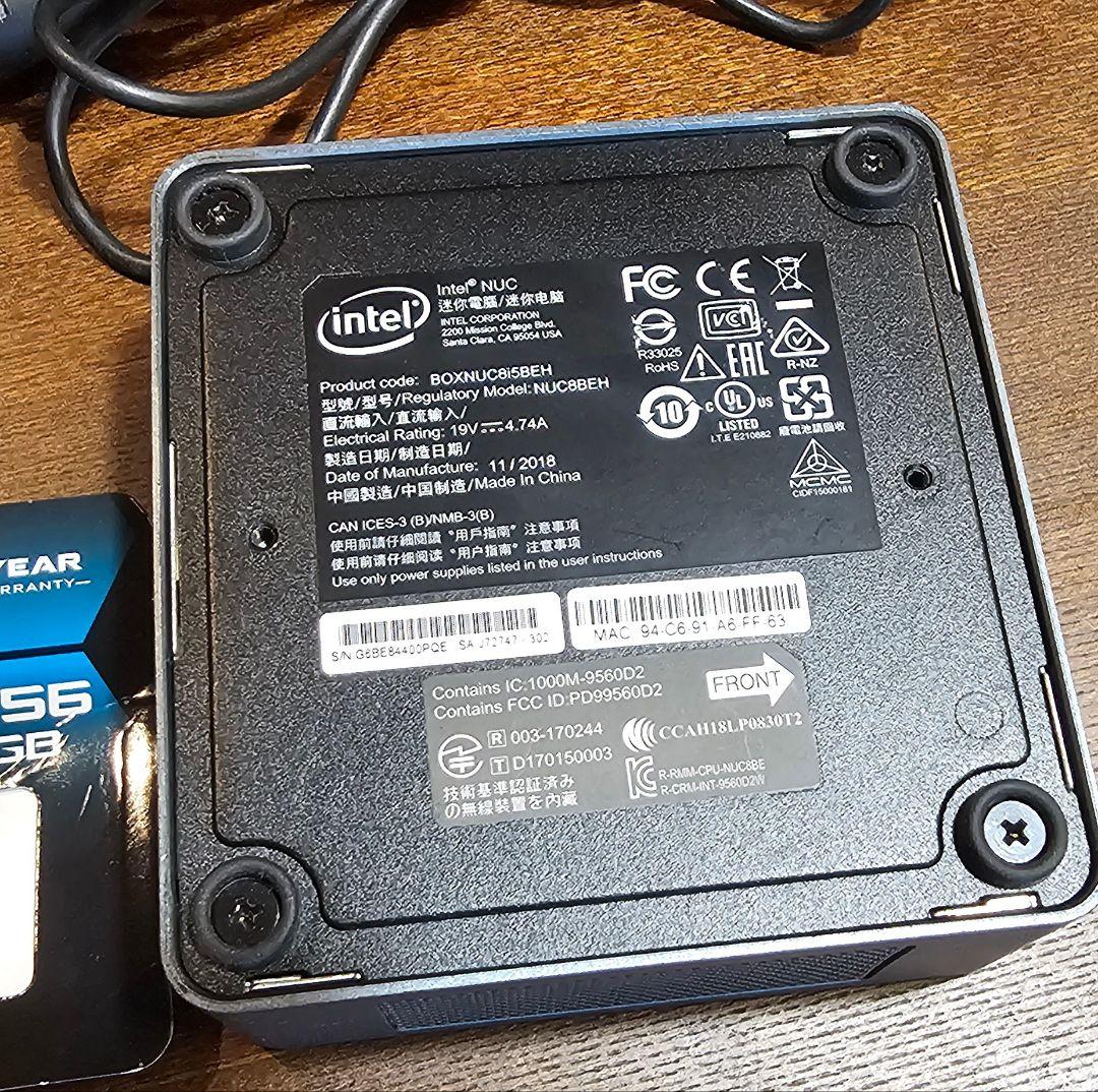Intel NUC NUC8I5B(ROONサーバー仕様)。即ROONができる！