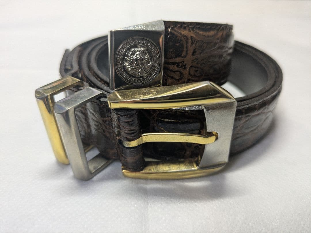 GIANNI VERSACE　ヴェルサーチ　2連コンビ　本革ベルト