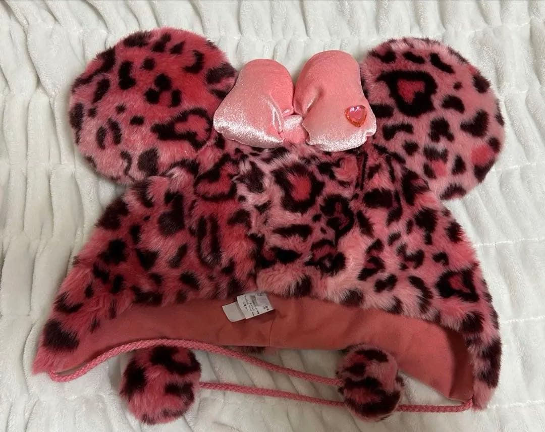 ファンキャップ　ピンクヒョウ柄