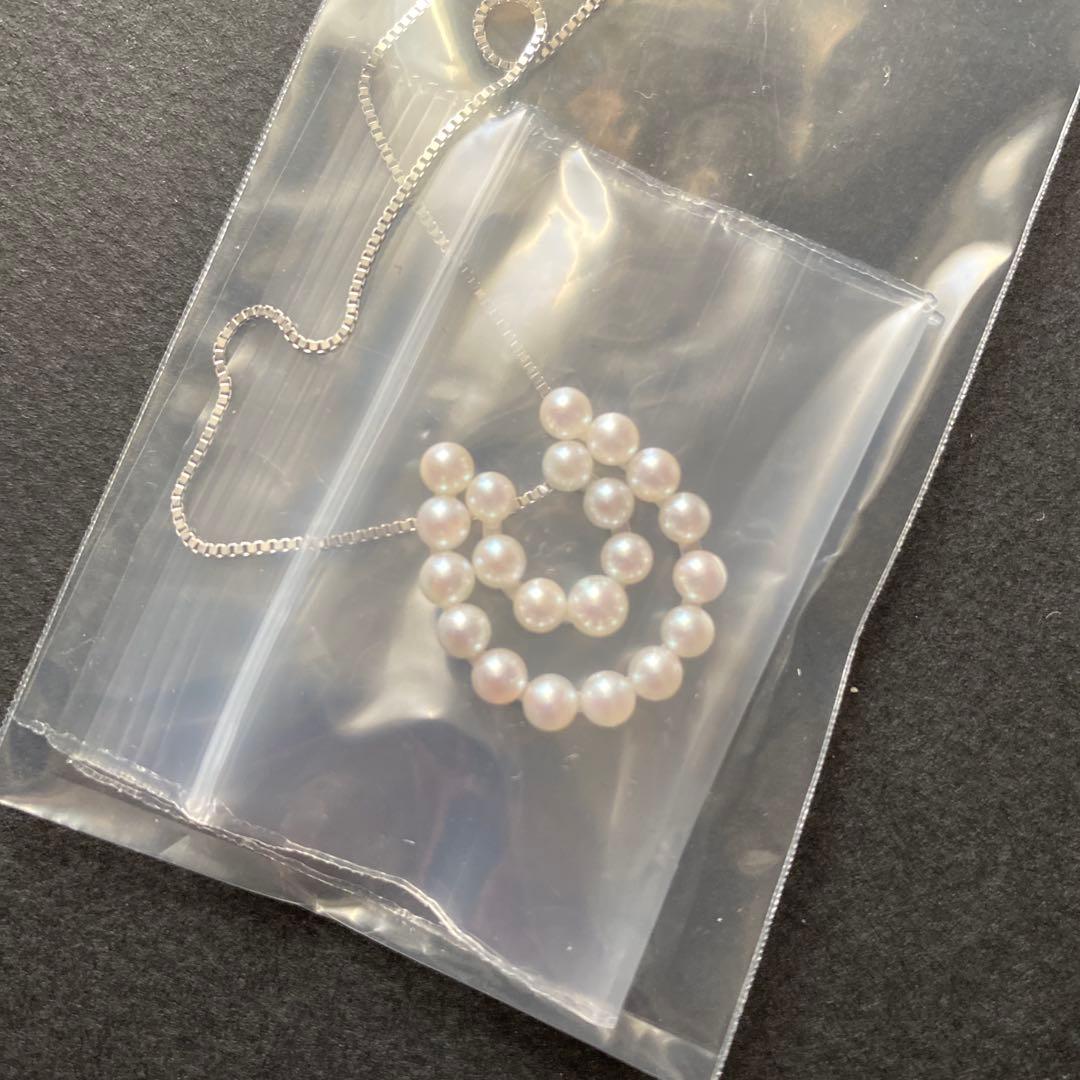 GSTV SVアコヤ真珠 無調色 馬蹄モチーフ デザインネックレス