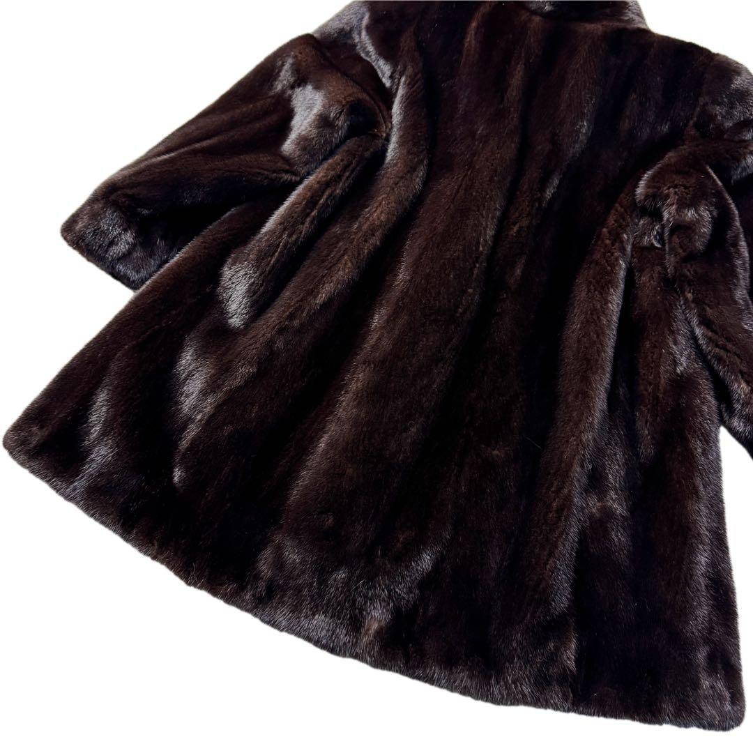 美品　総丈91cm　マリオヴァレンティ　グラマミンク　ファーコート　なめし柔らか