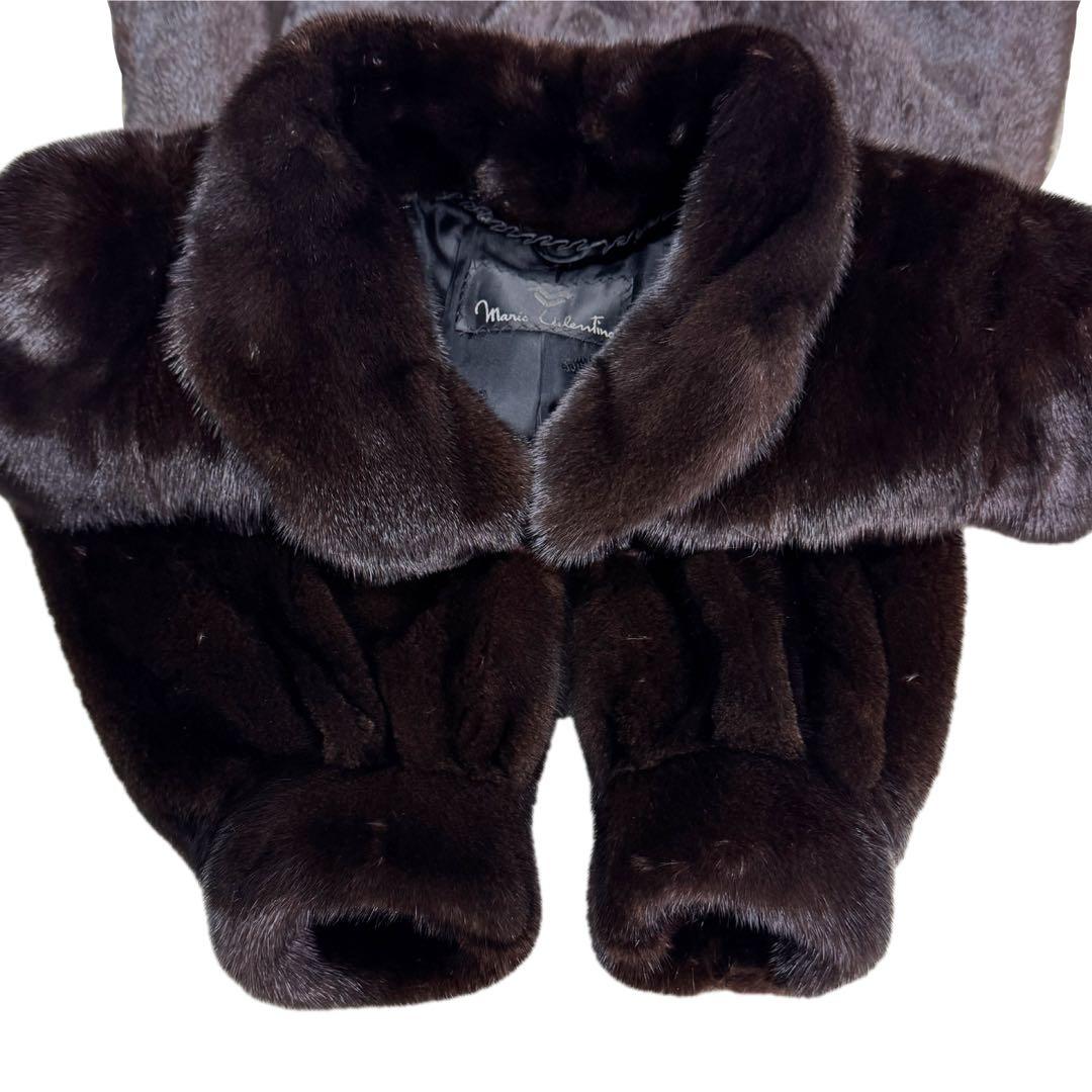 美品　総丈91cm　マリオヴァレンティ　グラマミンク　ファーコート　なめし柔らか