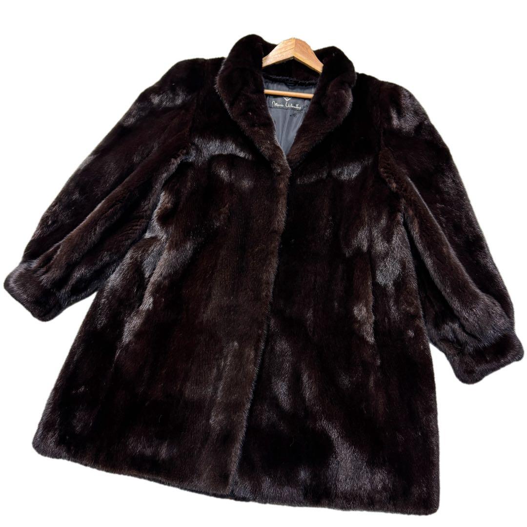 美品　総丈91cm　マリオヴァレンティ　グラマミンク　ファーコート　なめし柔らか