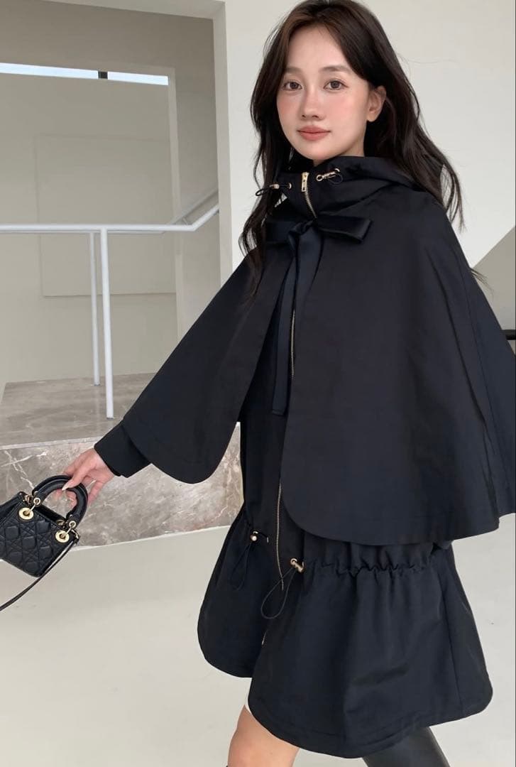 birthdaybash BB 3WAY CAPE COAT ブラック