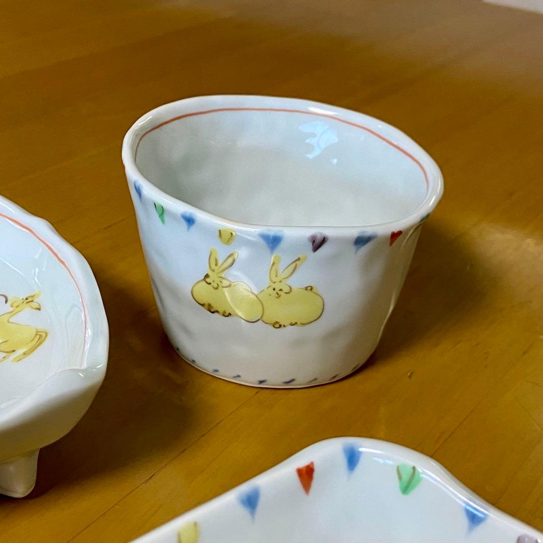 藍水　らん水　皿　そば猪口　2セット