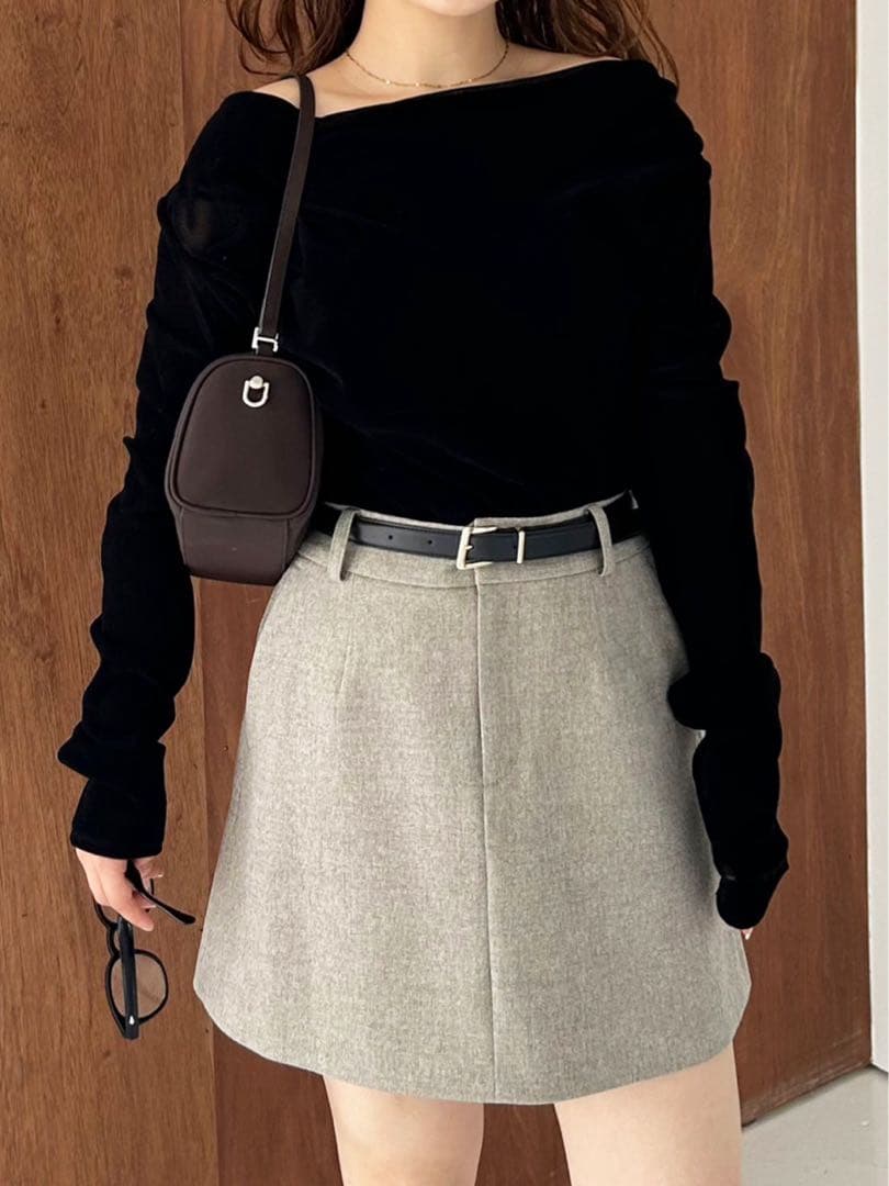 FRAY I.D デコルテタックフロッキーチュールトップス