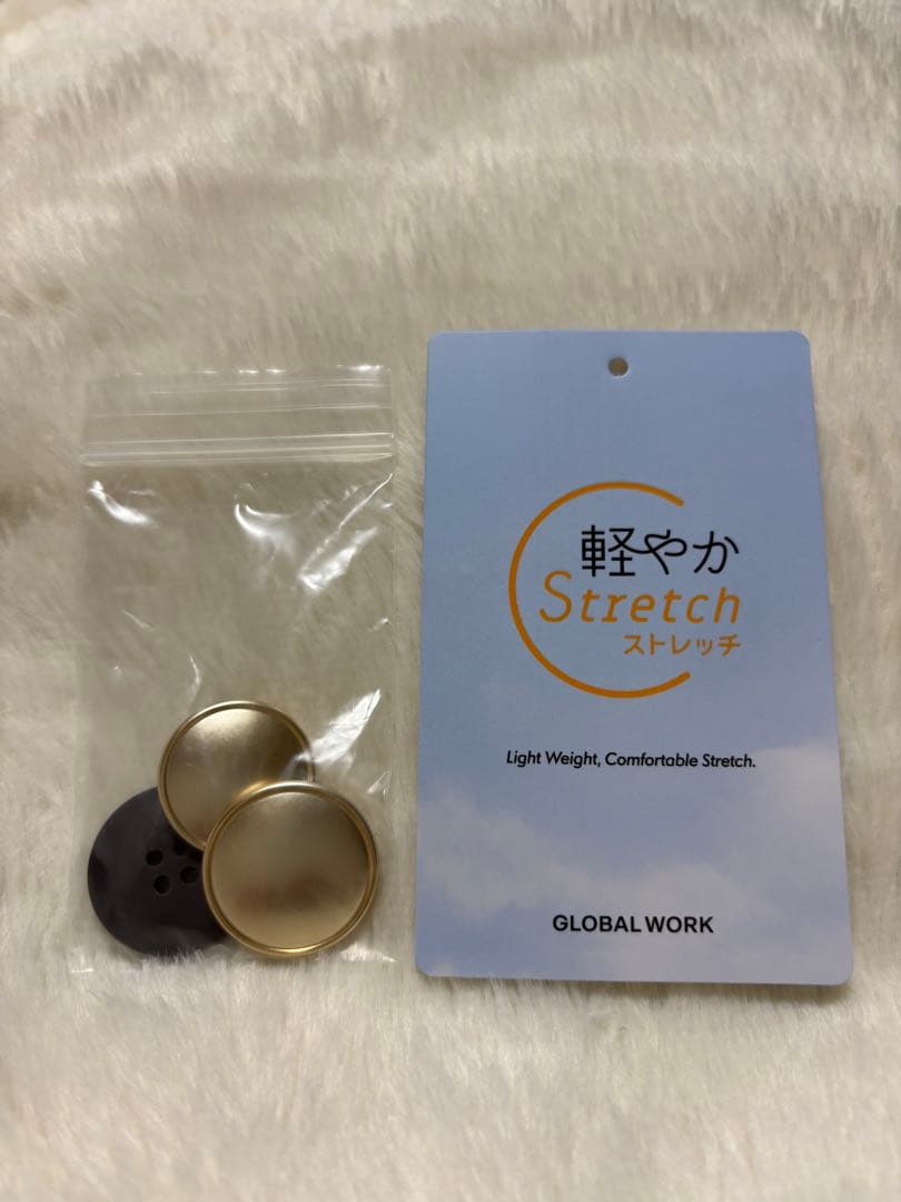 グローバルワーク　軽やかストレッチ襟2WAYミドルコート　グレーミニヘリンボーン