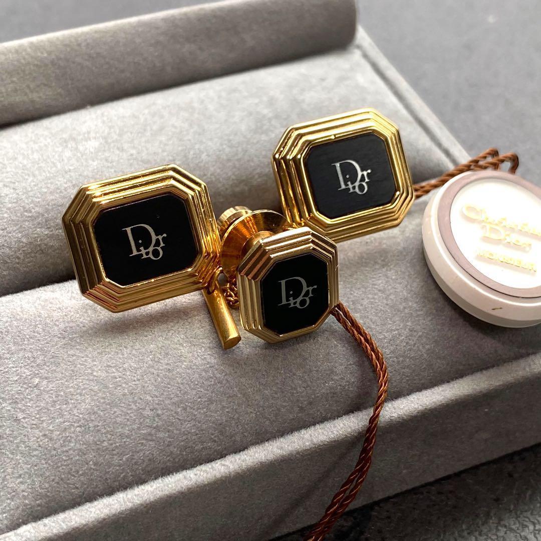 【未使用タグ付き】DIOR カフリンクス　ネクタイピン　２点セット