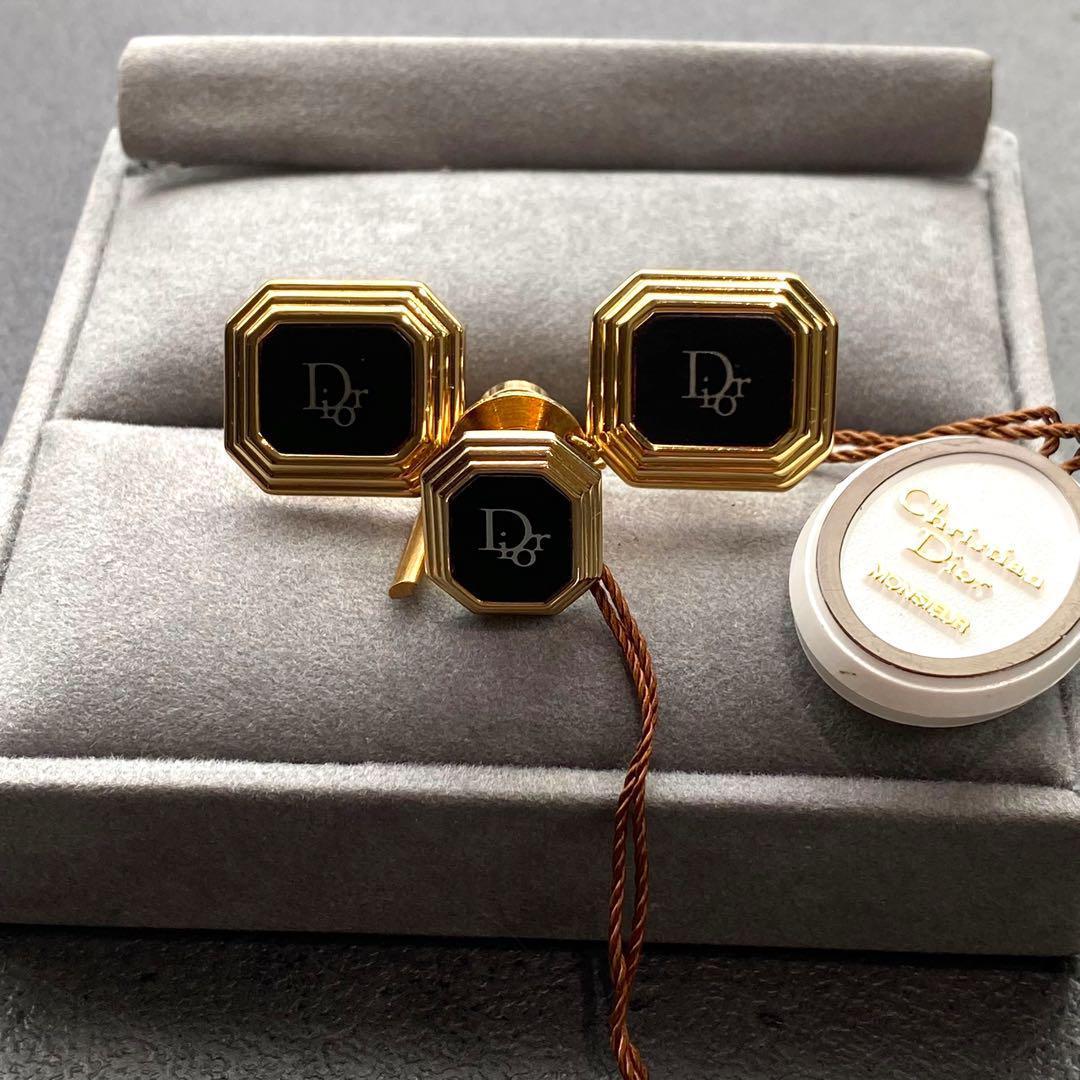 【未使用タグ付き】DIOR カフリンクス　ネクタイピン　２点セット