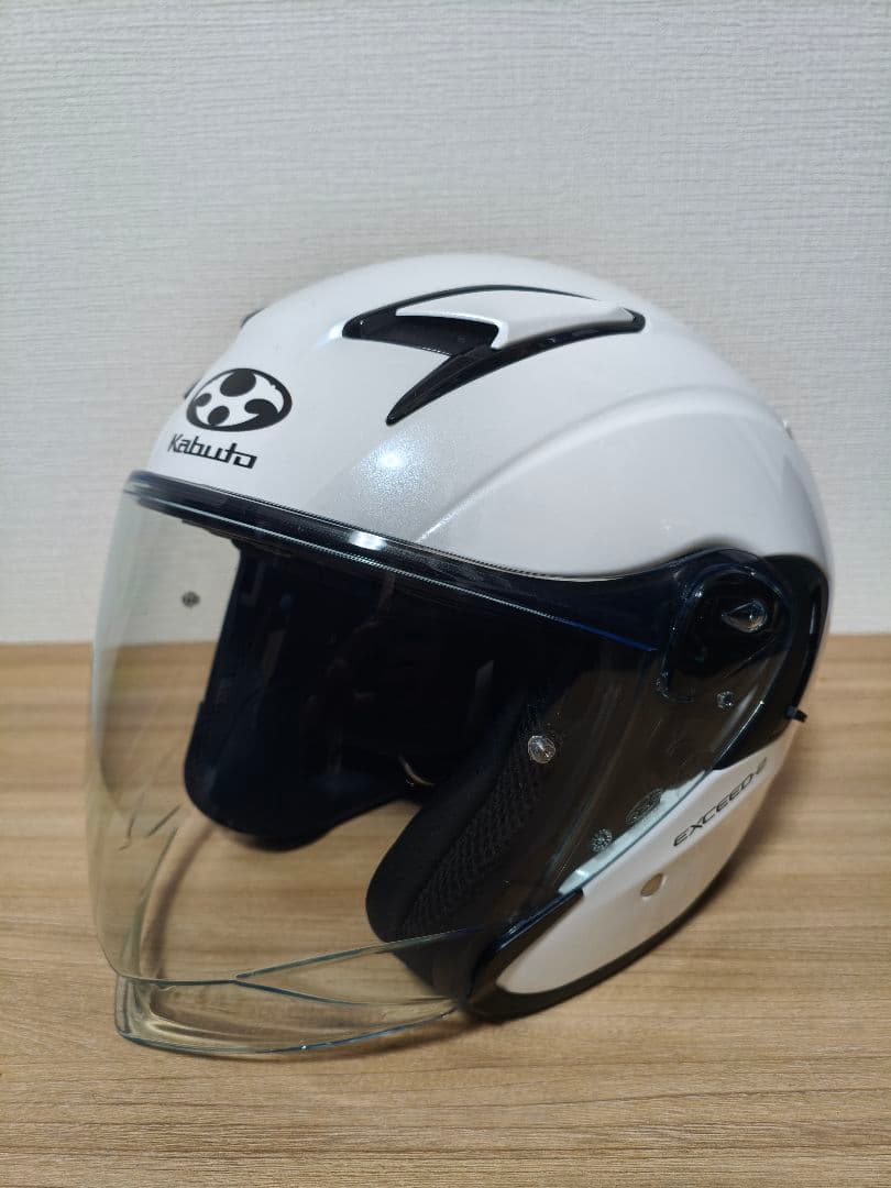 OGK Kabuto EXCEED-2 パールホワイト　ジェットヘルメット