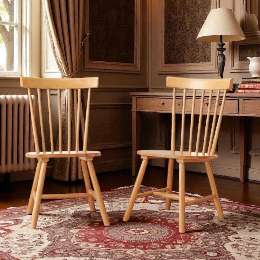◆セール◆【新品】天然木　ウィンザーチェア　2脚 ダイニングチェア　アウトレット