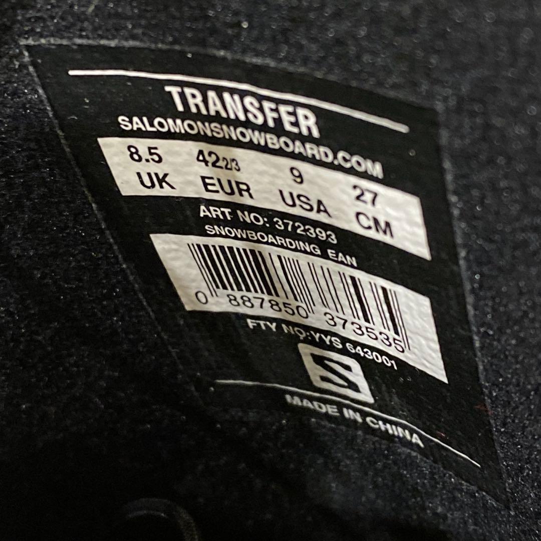 【美品_即日発送】SALOMON スノボブーツTRANSFER 27.0cm
