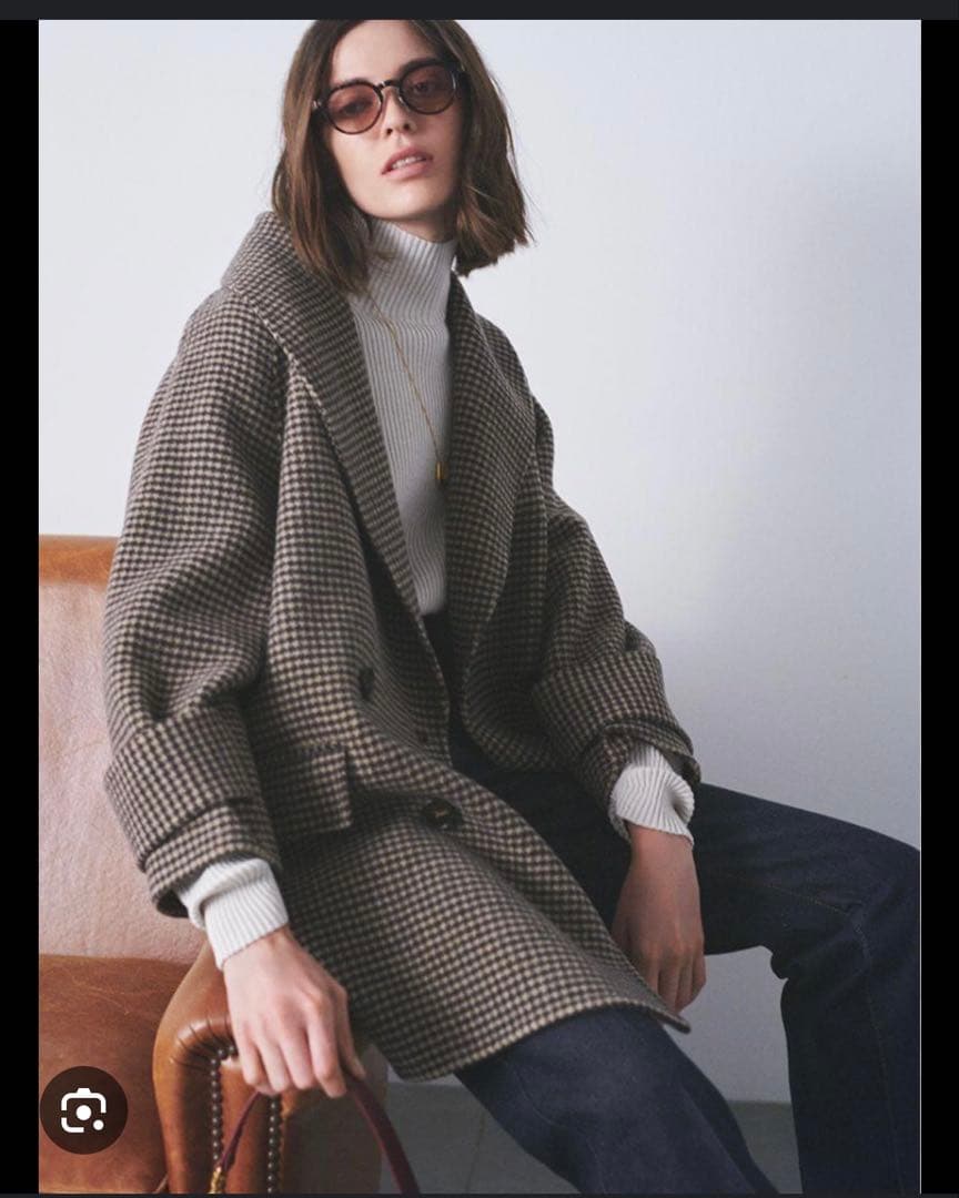 Mila Owen ミラオーウェン接結ハーフ丈Aラインコートsilent