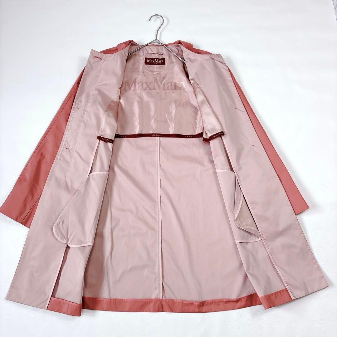 可愛い♡MaxMara ステンカラーコート シャドーロゴ パイピング XLサイズ