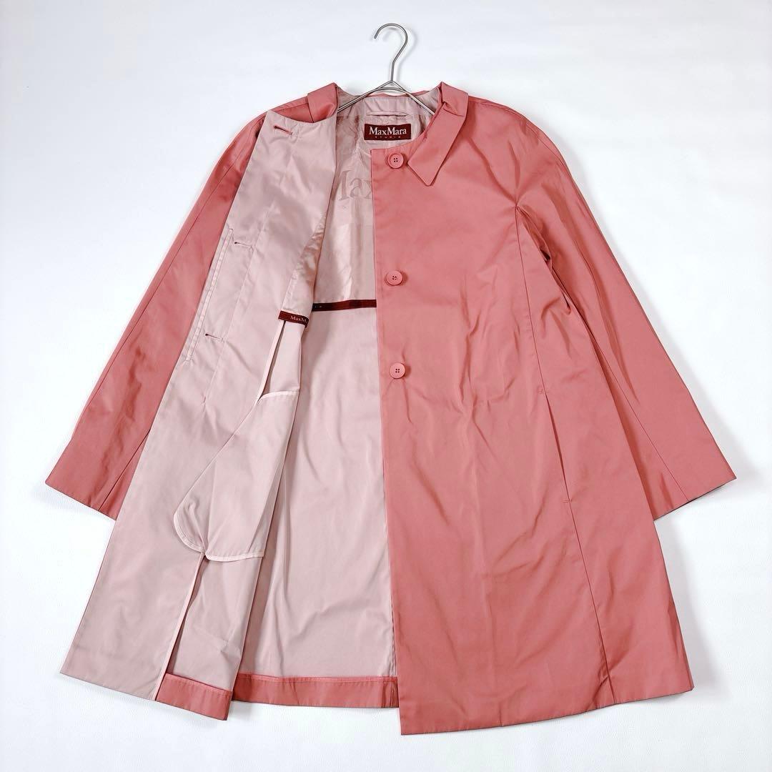 可愛い♡MaxMara ステンカラーコート シャドーロゴ パイピング XLサイズ