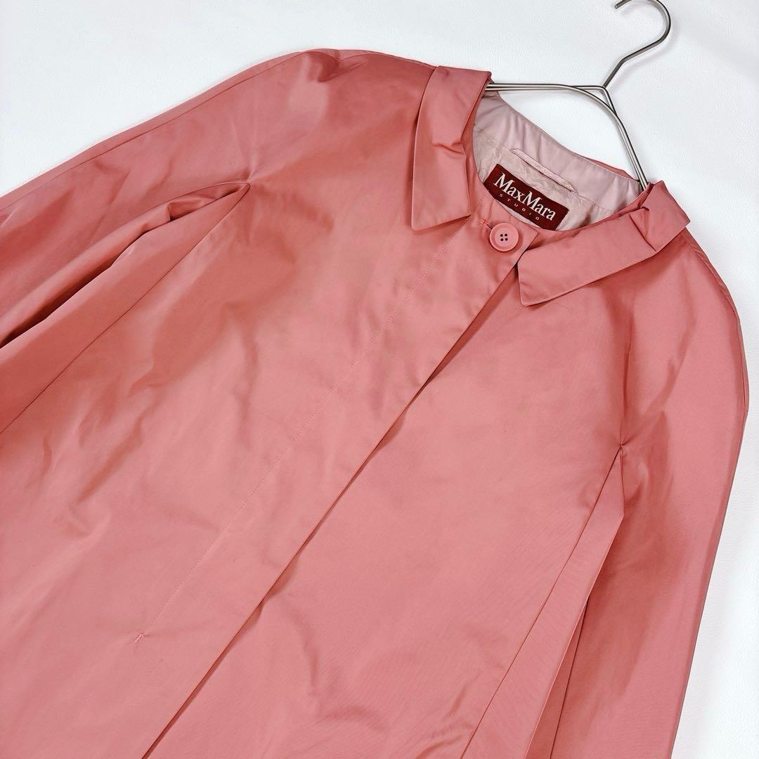 可愛い♡MaxMara ステンカラーコート シャドーロゴ パイピング XLサイズ