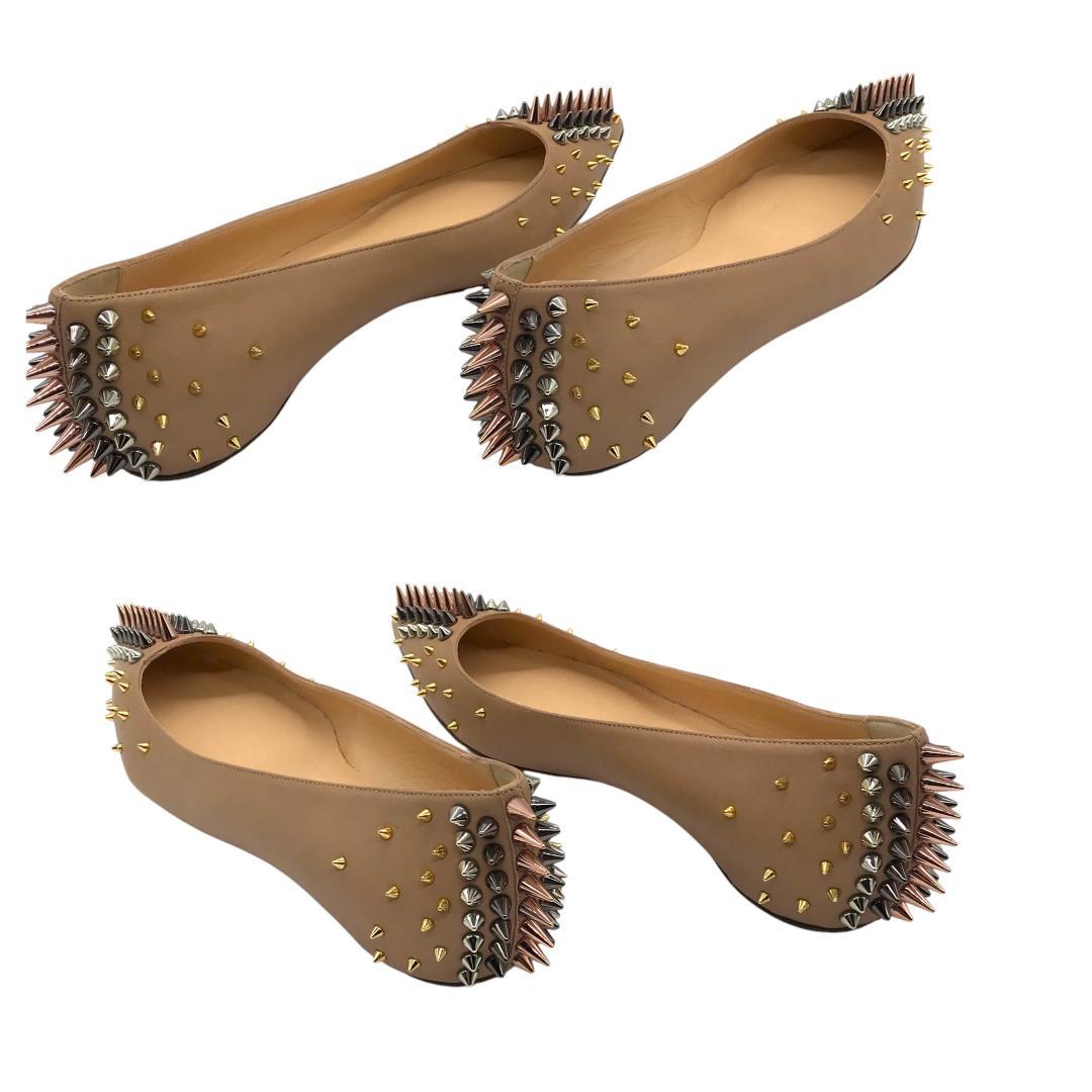 【新品未使用】クリスチャンルブタン フラットシューズ スパイクスタッズ