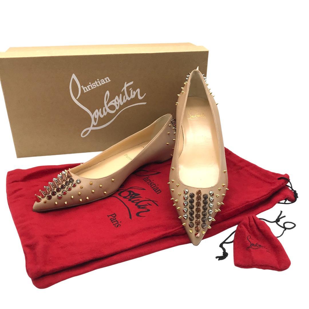 【新品未使用】クリスチャンルブタン フラットシューズ スパイクスタッズ