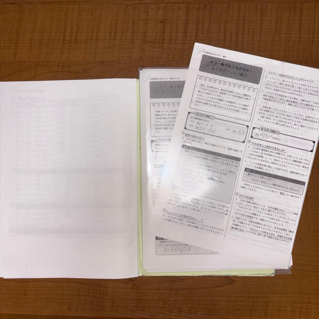 鉄緑会　中1 数学基礎講座　中2基礎講座I 中3基礎講座II テキスト＆問題集