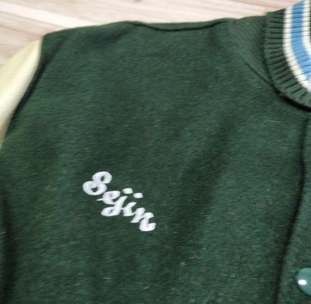 90s DeLONG デロング　スタジャン 深緑　アメリカ製　USA製　42