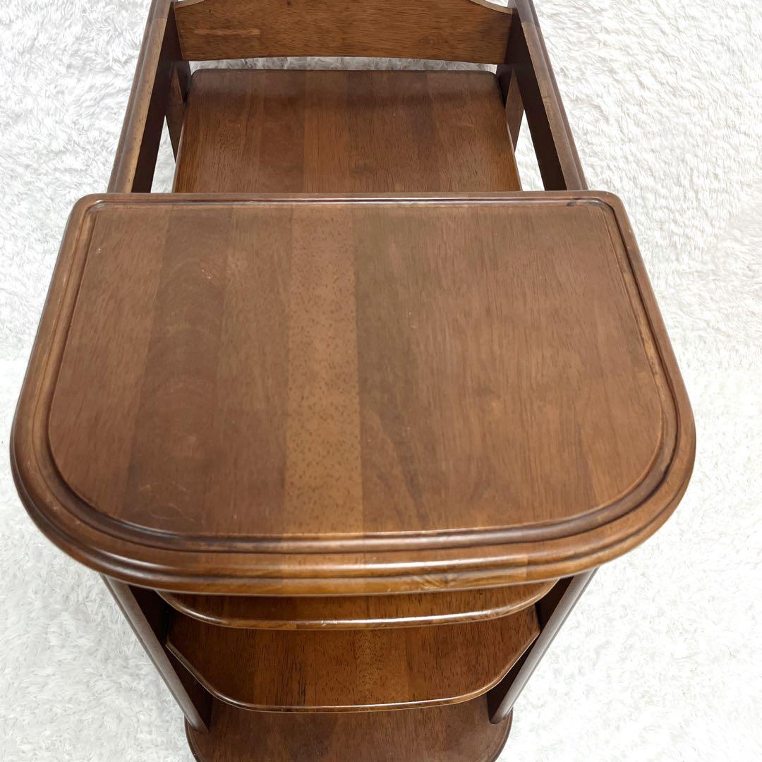 姫路モッコウ マルニ キッチンワゴン 木製 カート 3段 キャスター付 ワゴン