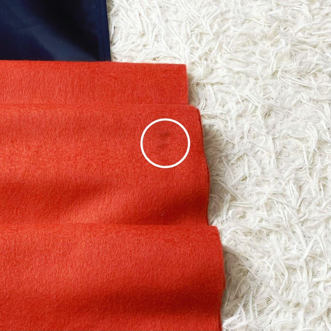 1値下げ中COLOMBO コロンボ 高級カシミヤ 大判マフラーストール オレンジ