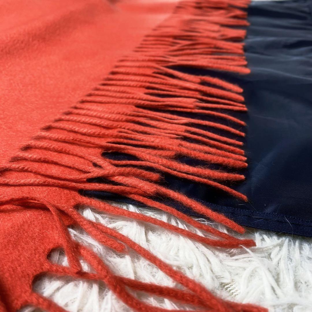 1値下げ中COLOMBO コロンボ 高級カシミヤ 大判マフラーストール オレンジ