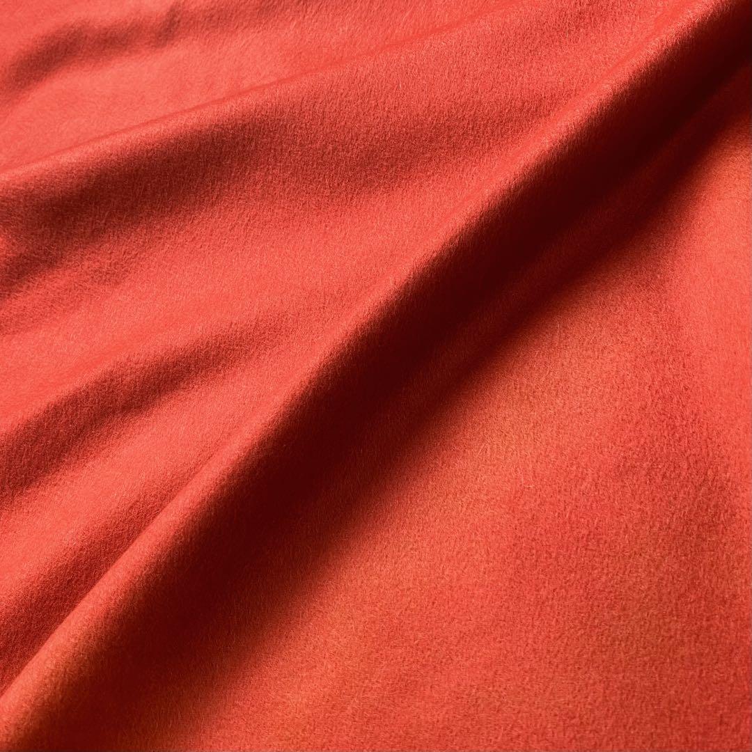 1値下げ中COLOMBO コロンボ 高級カシミヤ 大判マフラーストール オレンジ