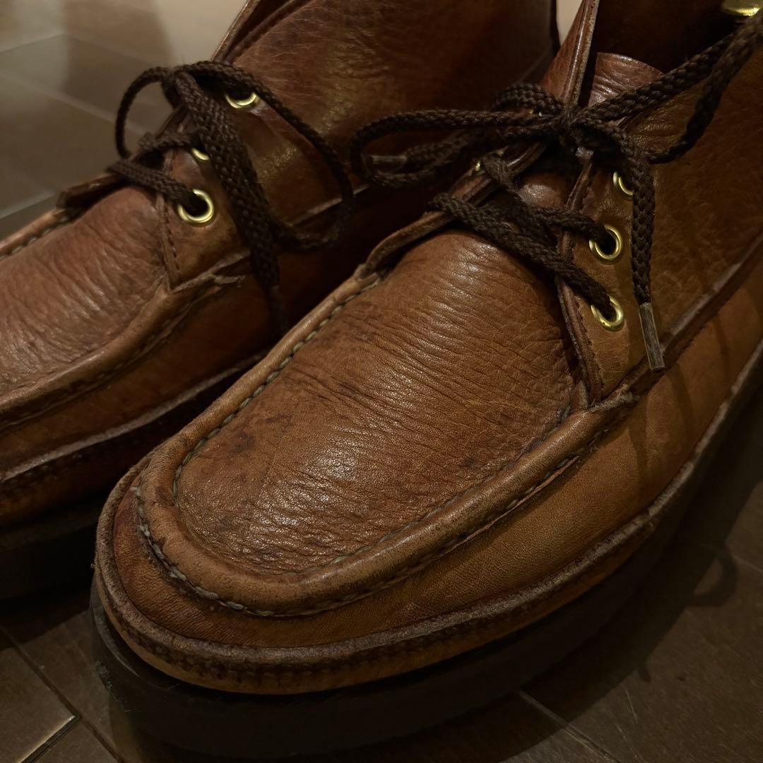 ラッセルモカシン 8h E ブラウンレザー ワークブーツ ハイカット