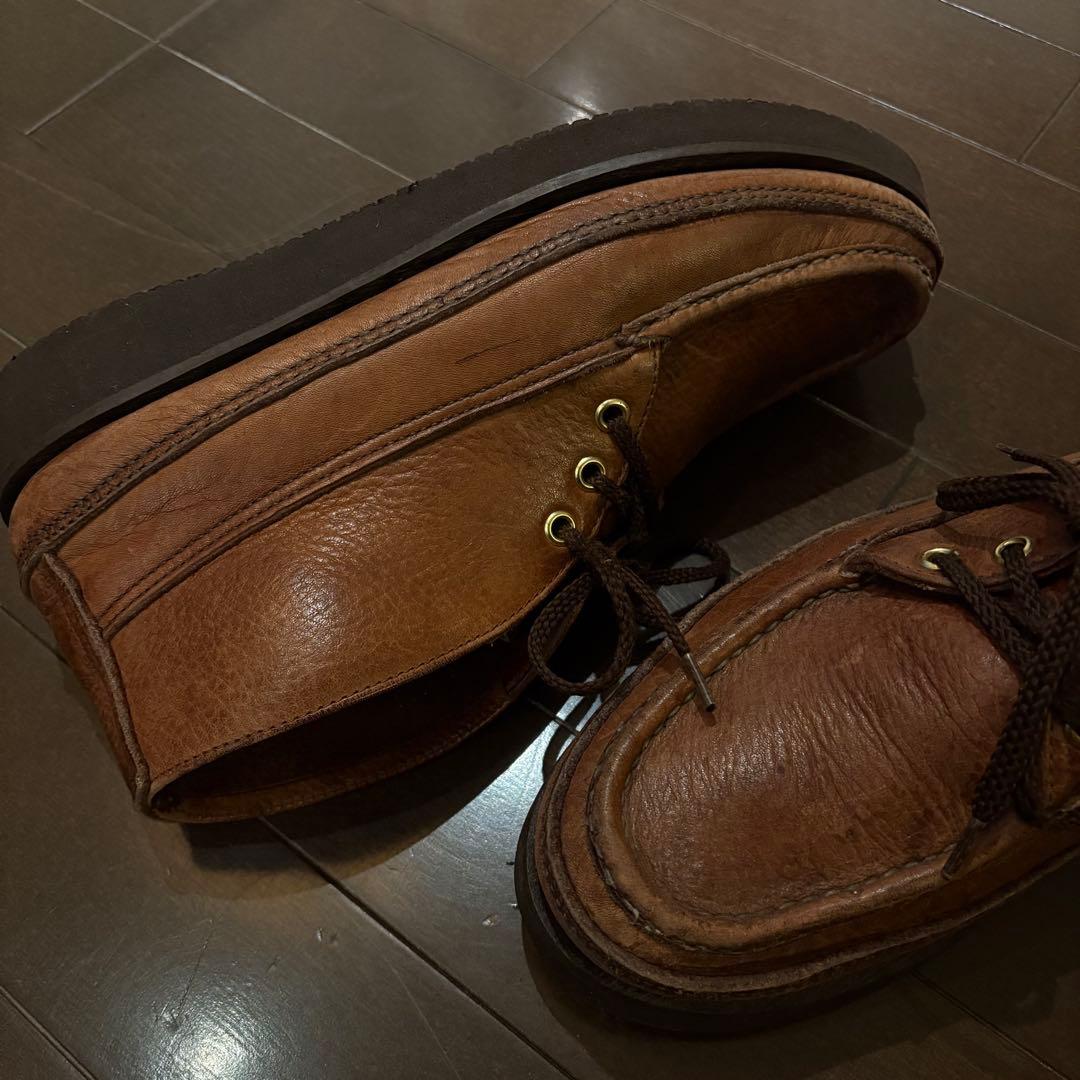 ラッセルモカシン 8h E ブラウンレザー ワークブーツ ハイカット