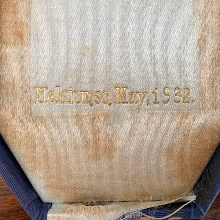 専用　生駒時計店製純銀　宝船　蓋物　楊枝入れ　ボンボニエール　1932年　箱付き