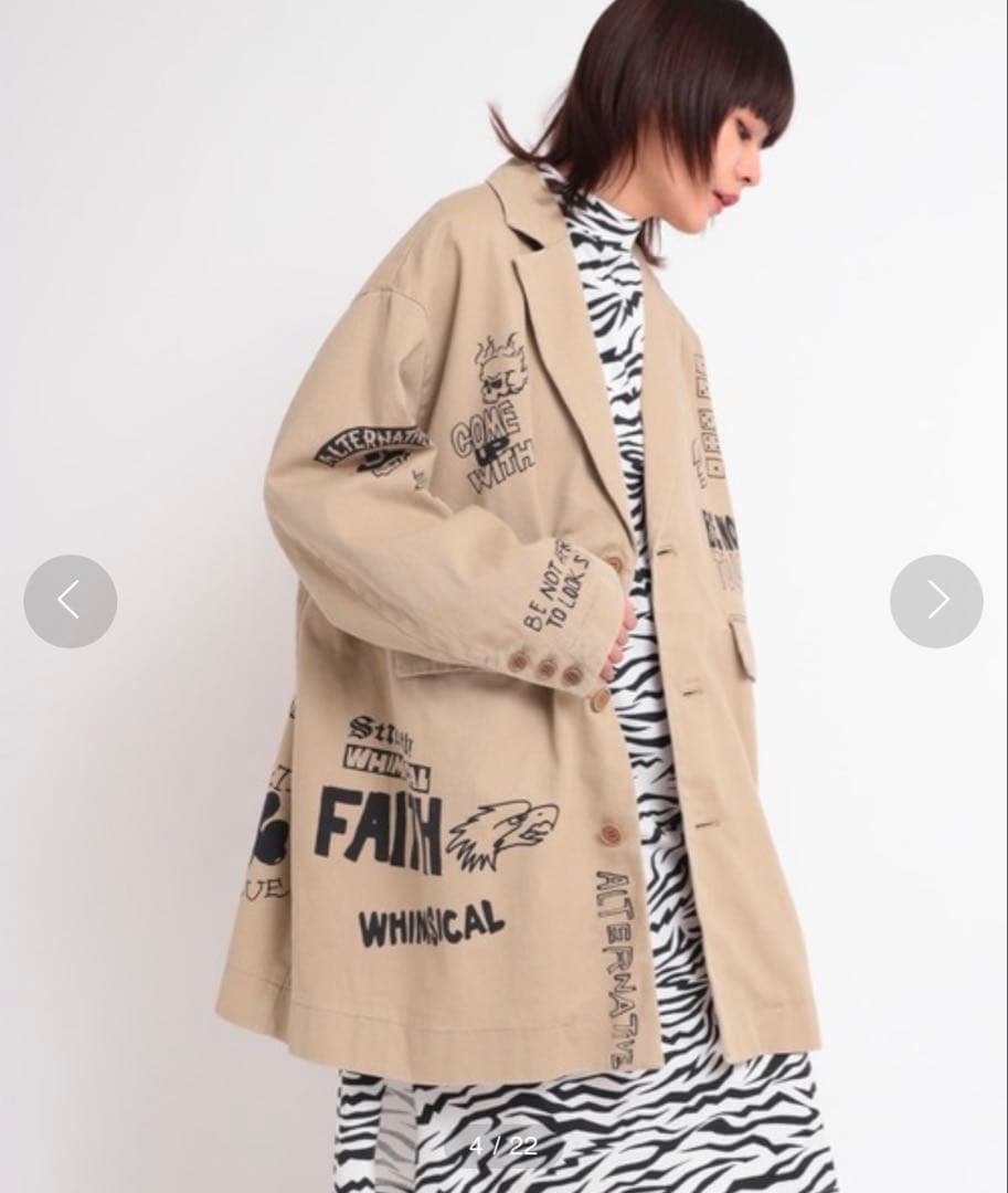 RNA ペイントコート　チェスターコート