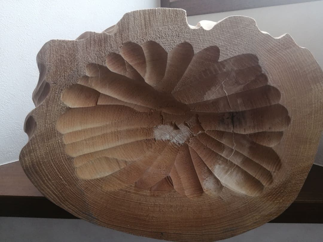 蝦夷縞梟 エゾシマ フクロウ 一刀彫 木彫