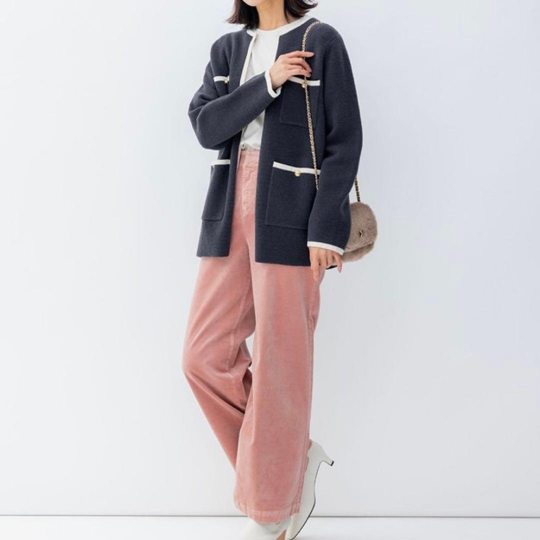 23区 ミニブークレ ニット ジャケット オンワード樫山