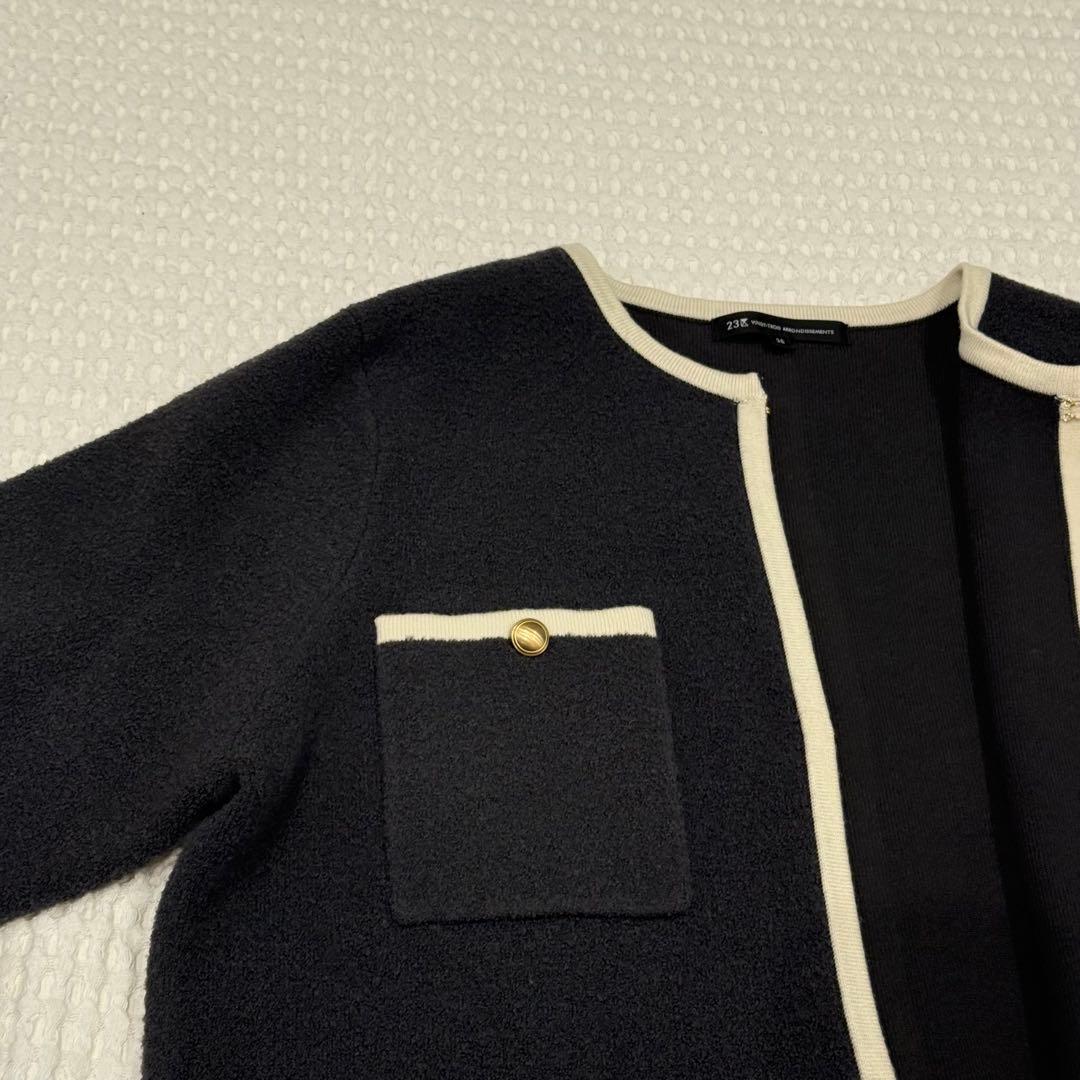 23区 ミニブークレ ニット ジャケット オンワード樫山