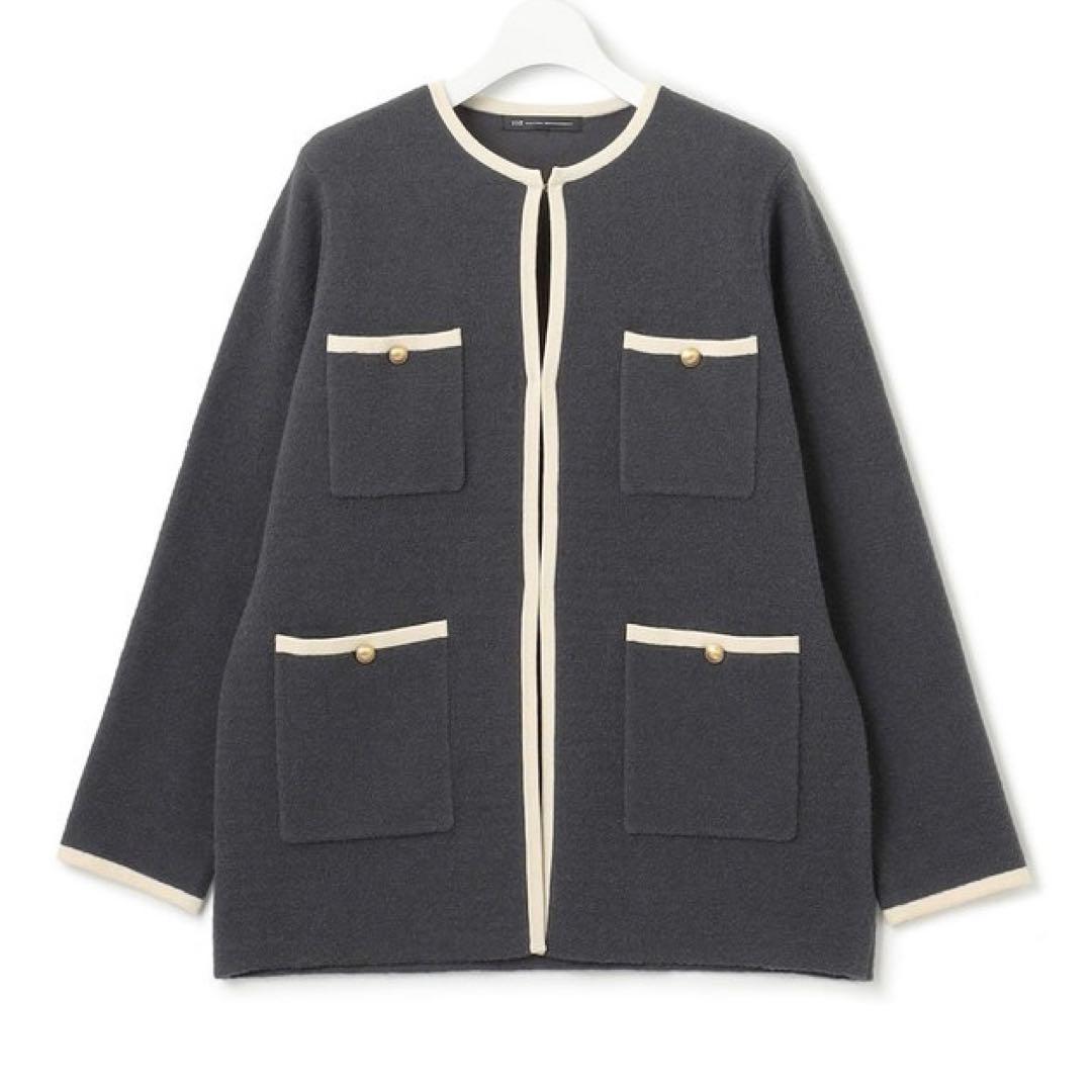 23区 ミニブークレ ニット ジャケット オンワード樫山