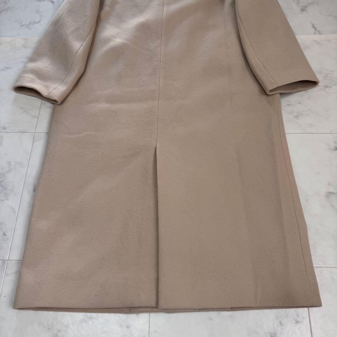 極美品　IENA　マンテコ　ロングコート　ノーカラー　ベージュ系　M-L秋冬