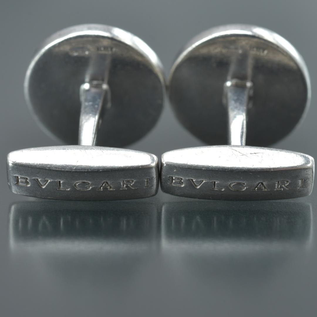 磨き済/美品 ブルガリ BVLGARI カフス オニキス SV 925 シルバー