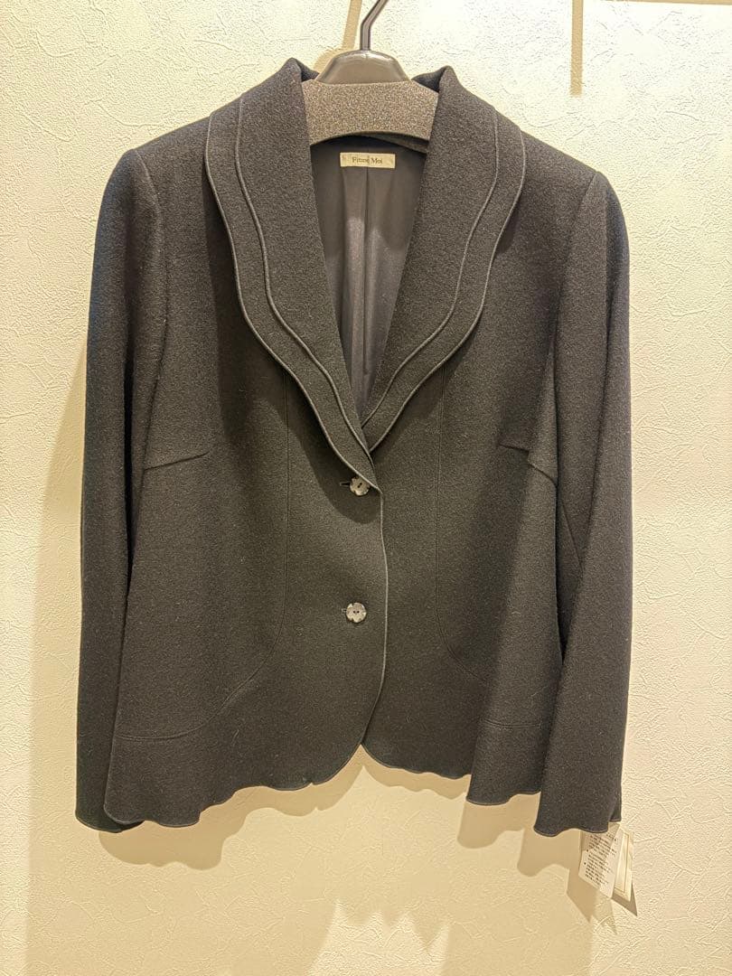 Fitme Moi おしゃれジャケット　黒　ELLサイズ ゆったり　大きいサイズ