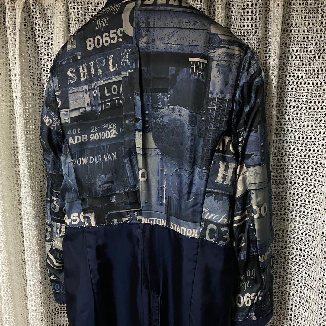 機関車プリント　チェスターコート　ポールスミスコレクション　Paul Smith