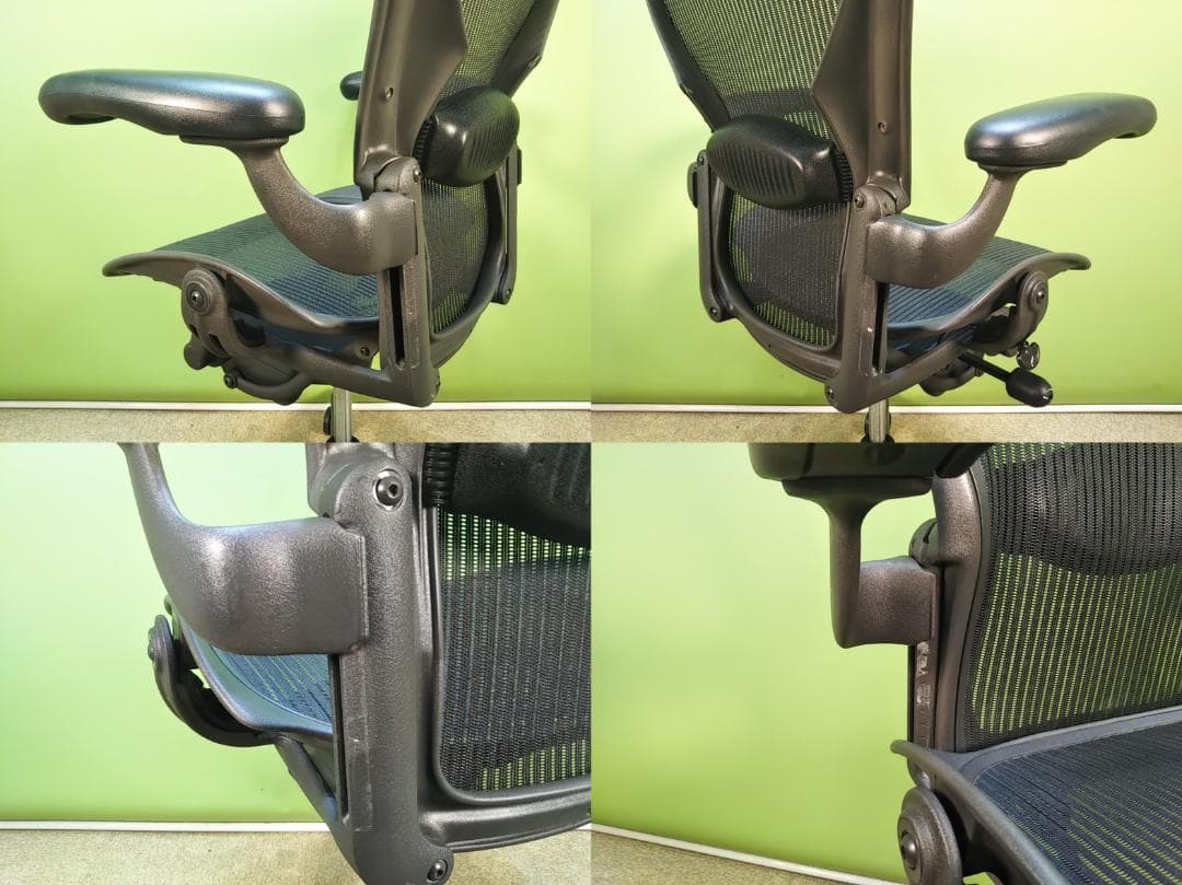 az　ハーマンミラー　アーロンチェア　Bサイズ　スタンダード　固定肘　中古品