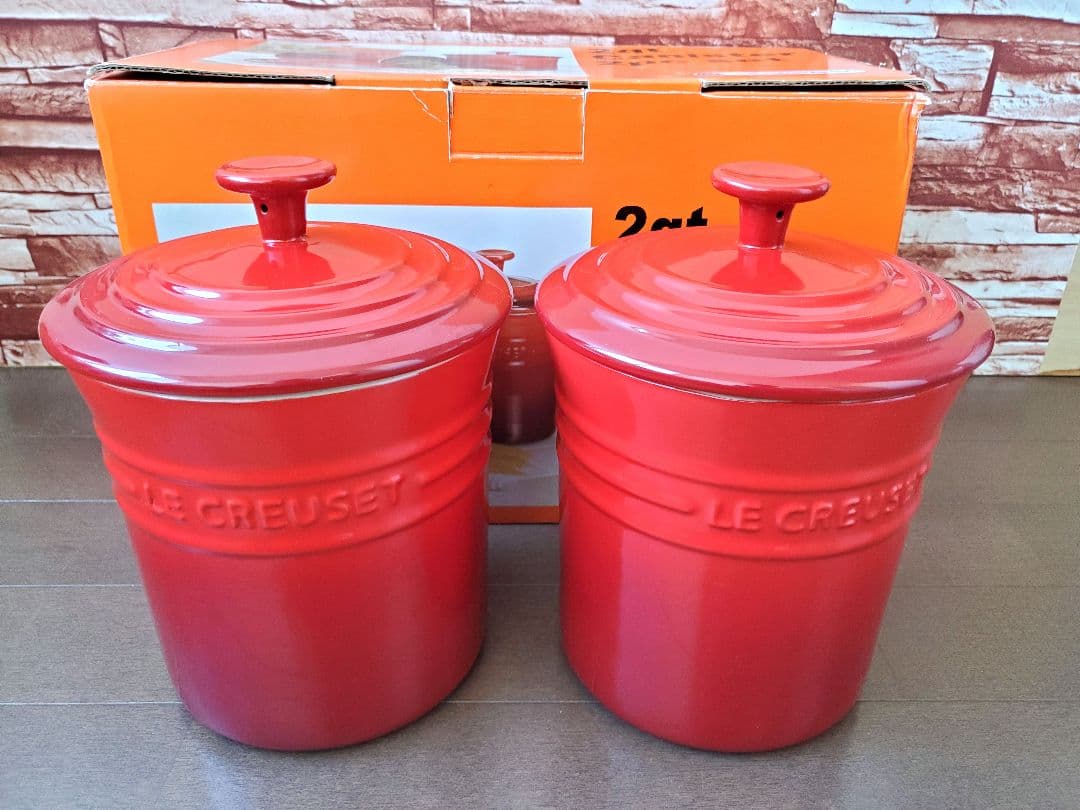 Le Creuset ストッカーパッキン付キャニスター箱付き　2個　ル・クルーゼ
