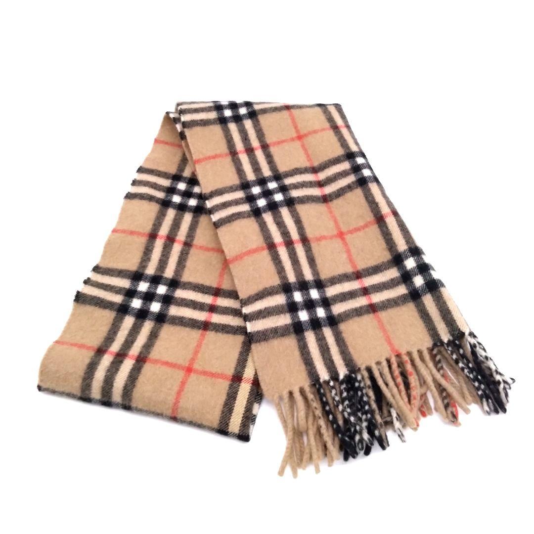 【美品】BURBERRY カシミヤ 100% ノバチェック マフラー ロンドン