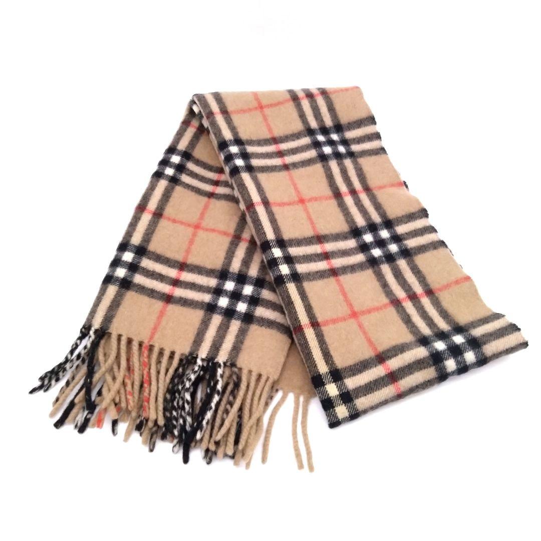 【美品】BURBERRY カシミヤ 100% ノバチェック マフラー ロンドン