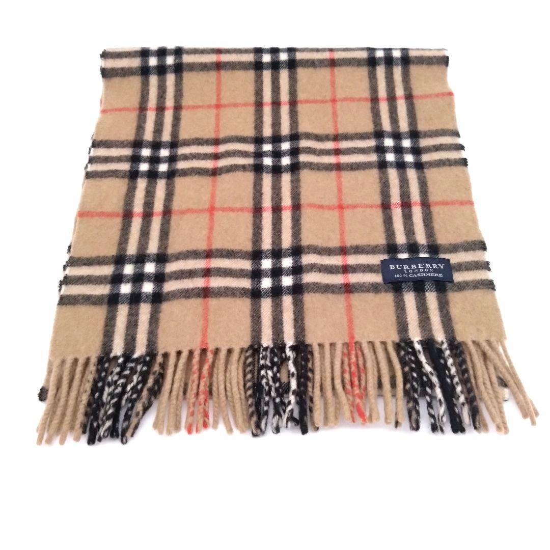 【美品】BURBERRY カシミヤ 100% ノバチェック マフラー ロンドン