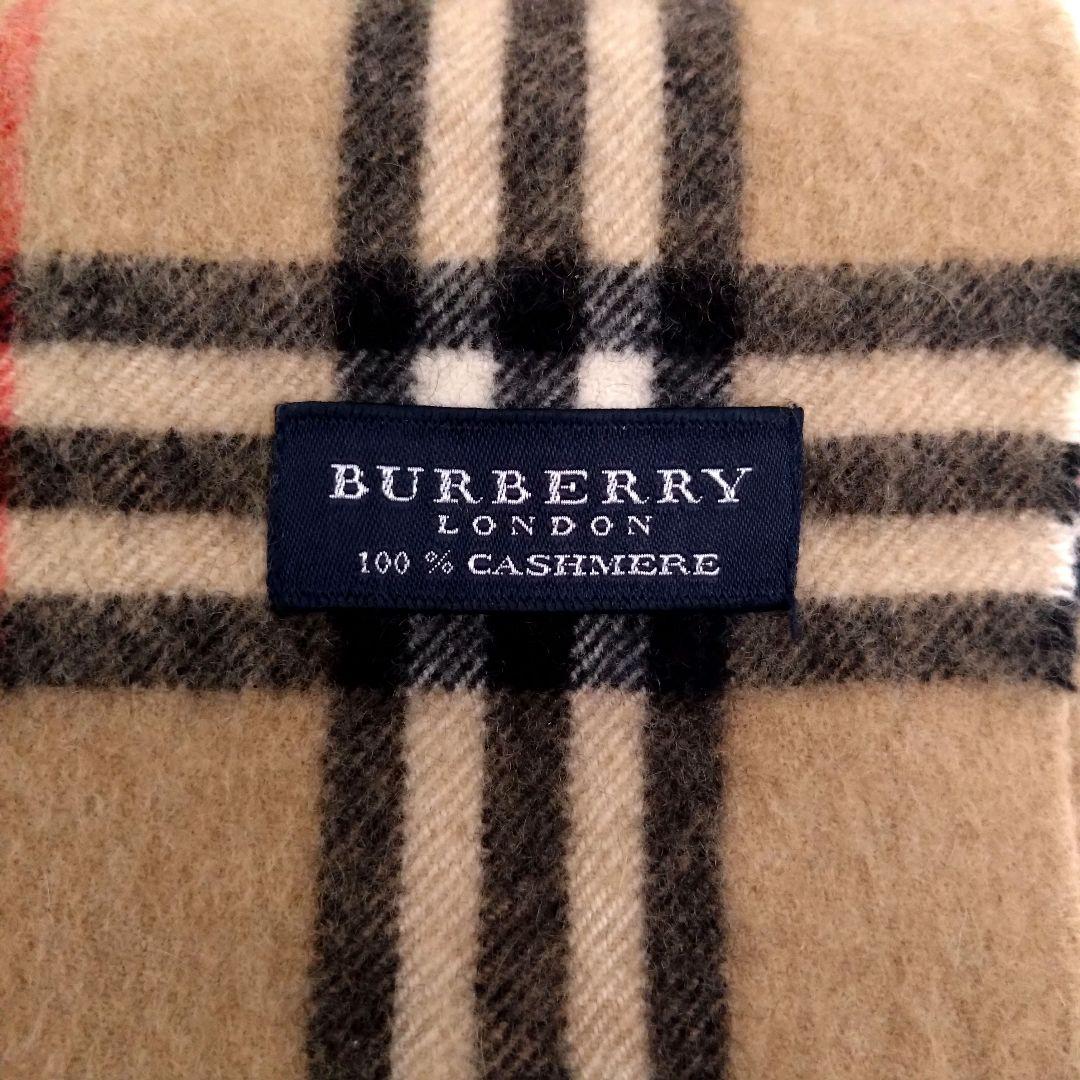 【美品】BURBERRY カシミヤ 100% ノバチェック マフラー ロンドン