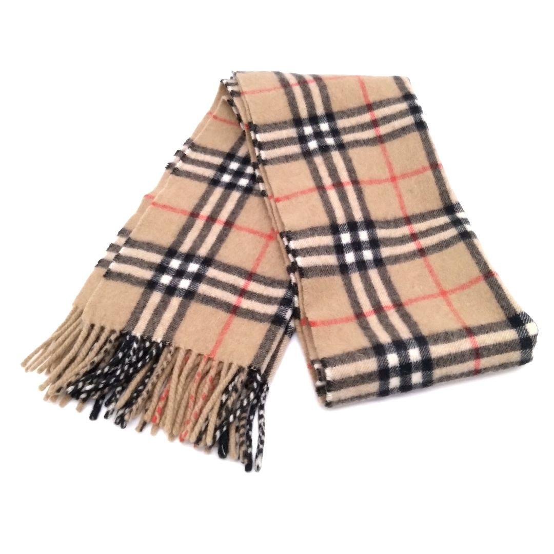 【美品】BURBERRY カシミヤ 100% ノバチェック マフラー ロンドン