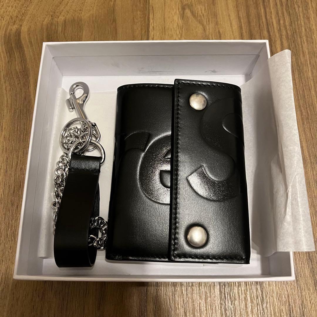 Supreme Leather Chain Wallet 黒