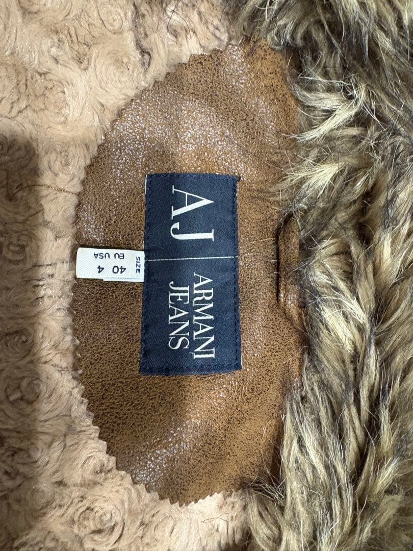 Armani Jeans ブラウンファージャケット 40